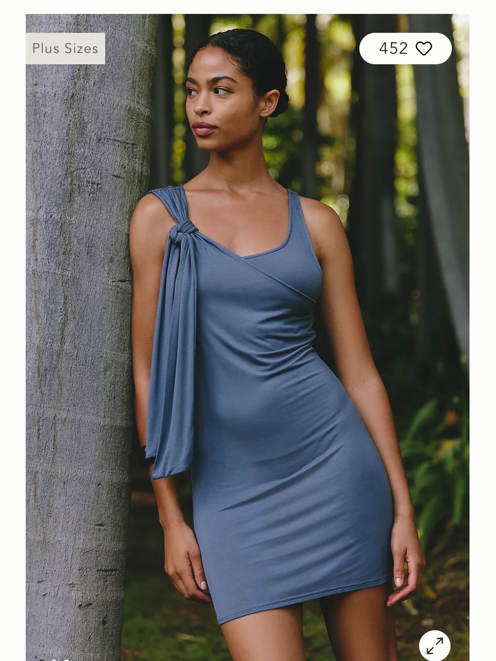 Anthropologie Celandine Ruched Slinky Mini Dress